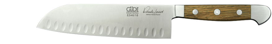 Güde Alpha Fasseiche Santoku mit Kullenschliff - 18 cm