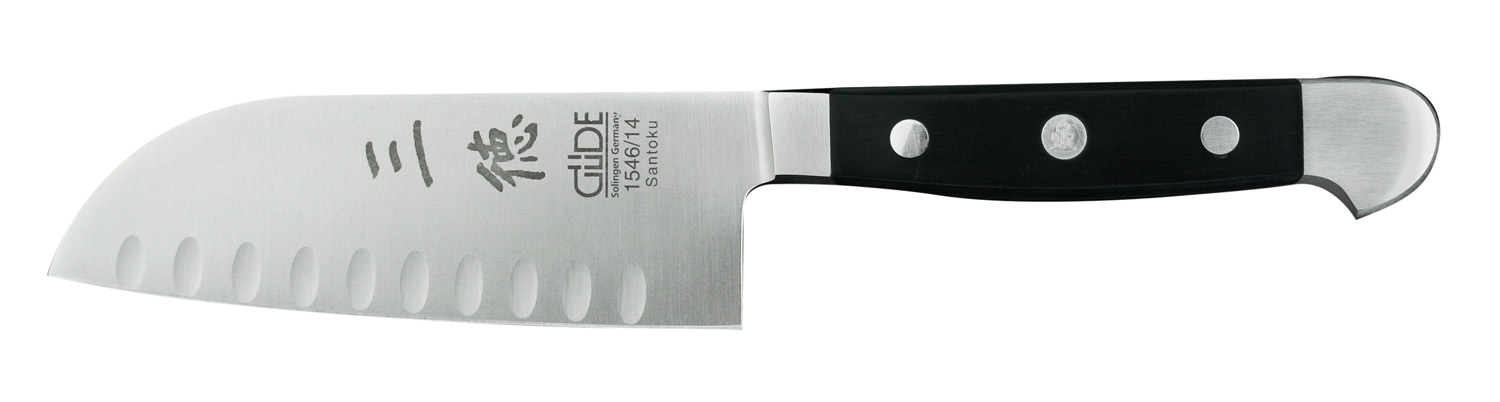 Güde Alpha Santoku mit Kullenschliff - 14 cm