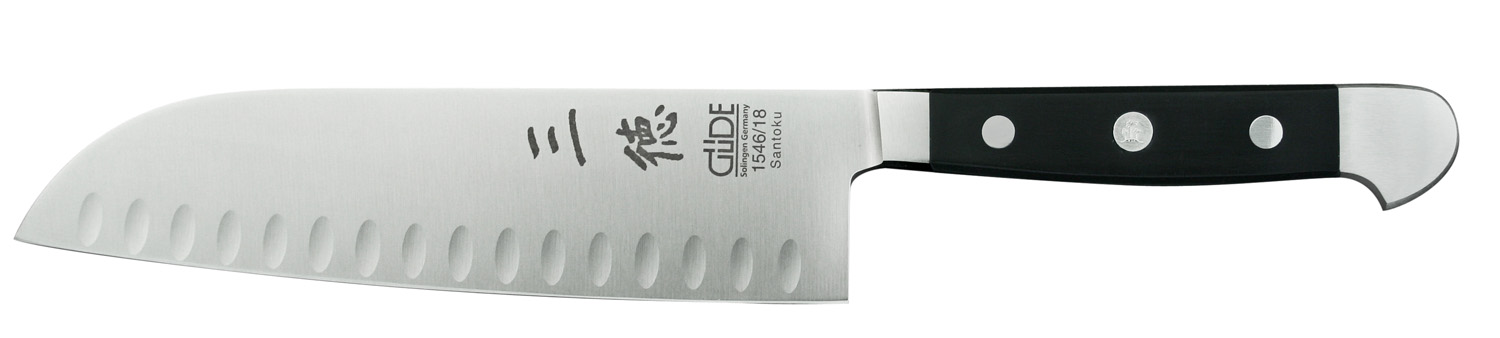 Güde Alpha Santoku mit Kullenschliff - 18 cm